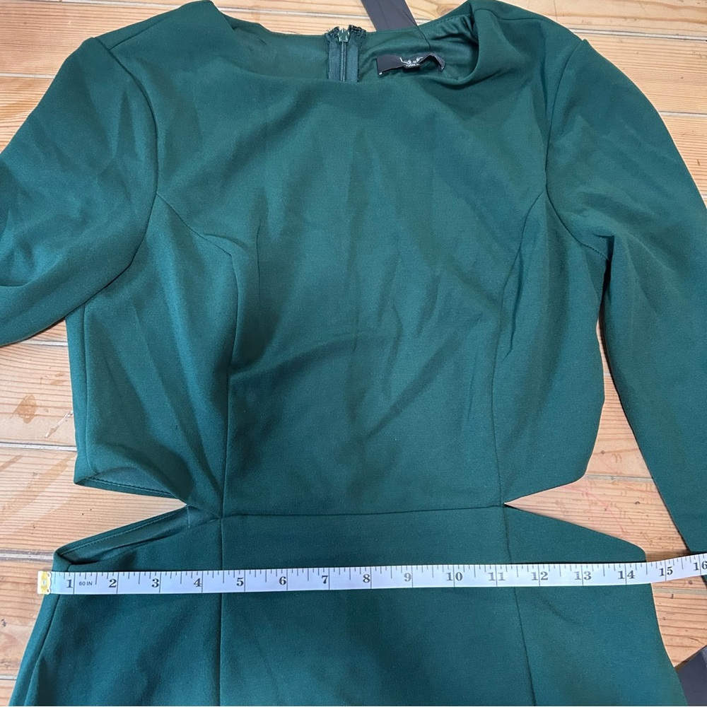 NWT Lulus Going for the Wow Emerald Green Long Sleeve Cutout Maxi Dress - Picture 6 of 11